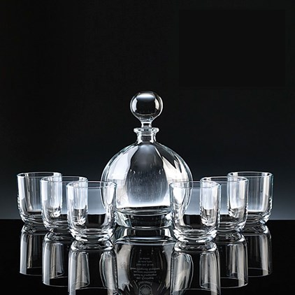 View Bohemia Orbit Crystal Decanter Set with 6 Orbit Glasses number 1