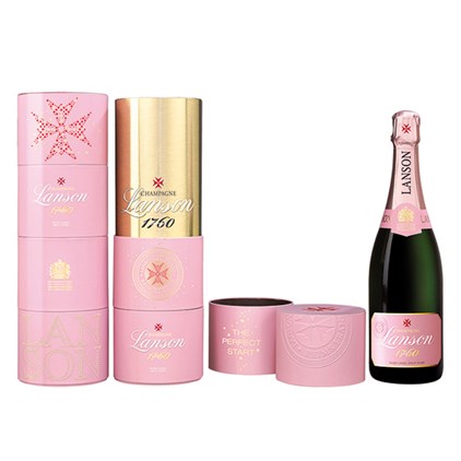 View Lanson Rose Label Twist Pack Champagne 75cl number 1