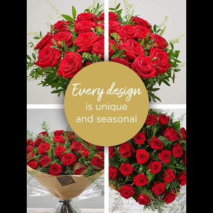 View 24 Red Rose Hand-tied number 1