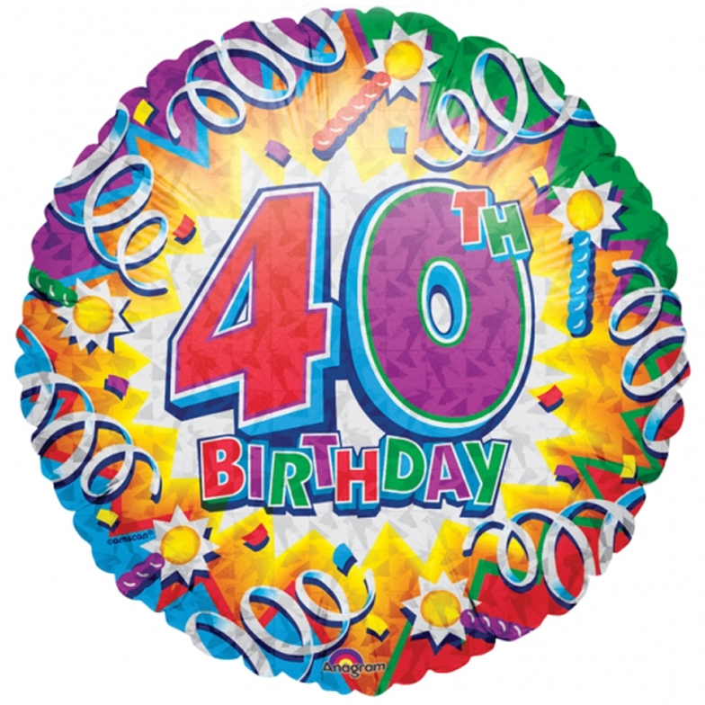 Buy & Send Happy 40th Birthday 18 inch Foil Balloon