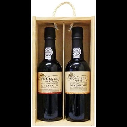 View Fonseca 10yo & 20yo Tawny Port 2 x 37.5cl In Wooden Gift Box number 1