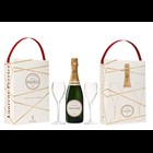 View Laurent Perrier La Cuvee Brut Champagne and 2 Branded Flutes Gift boxed number 1