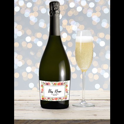 View Personalised Prosecco - Art Border Label number 1