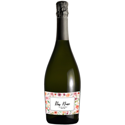 View Personalised Prosecco - Art Border Label And Chocolates Hamper number 1