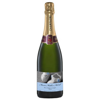 View Personalised Champagne - New Baby Boy Label number 1