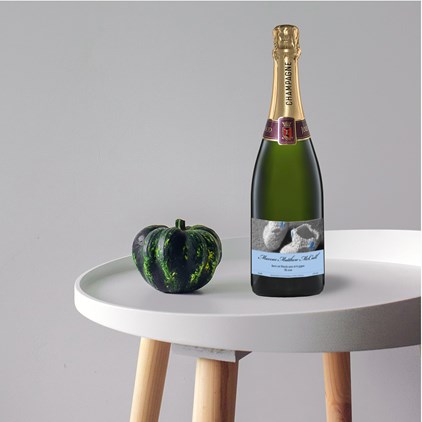 View Personalised Champagne - New Baby Boy Label number 1