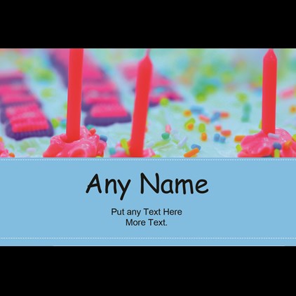 View Personalised Champagne - Cake & Candles Label number 1