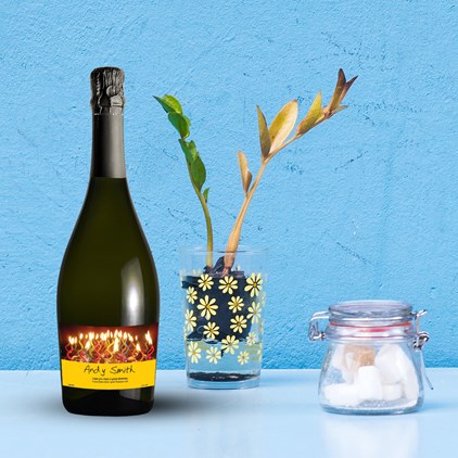 View Personalised Prosecco - Birthday Candles Label number 1