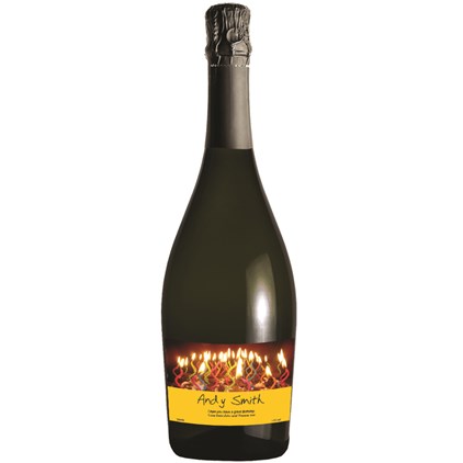 View Personalised Prosecco - Birthday Candles Label number 1