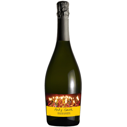 View Personalised Prosecco - Birthday Candles Label And Chocolates Hamper number 1