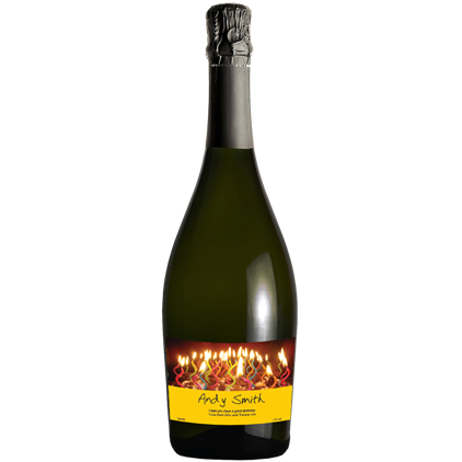 View Personalised Prosecco - Birthday Candles Label And Chocolates Hamper number 1