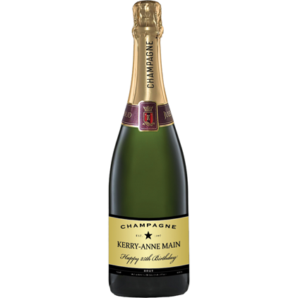 View Personalised Champagne - Black Star & Truffles, Wooden Box number 1
