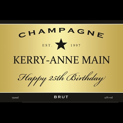 View Personalised Champagne - Black Star & Truffles, Wooden Box number 1
