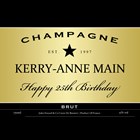 View Personalised Champagne - Black Star number 1