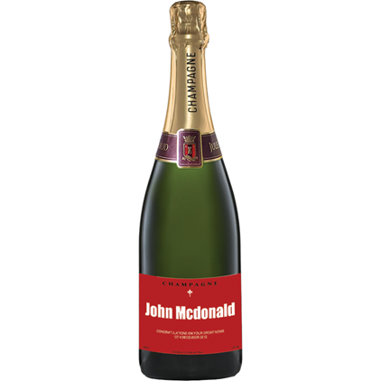 View Personalised Champagne - Red Label And Lindt Swiss Chocolates Hamper number 1