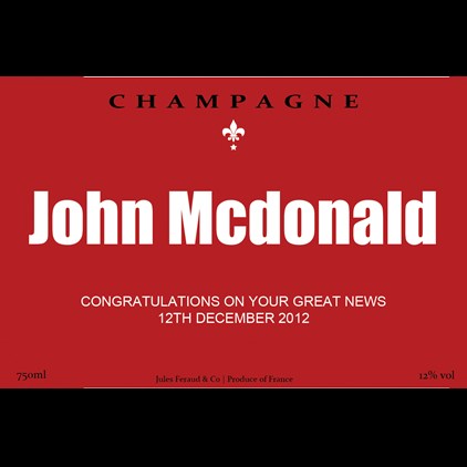 View Personalised Champagne - Red Label And Lindt Swiss Chocolates Hamper number 1