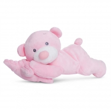 Bonnie Lying Bear on Pink Pillow