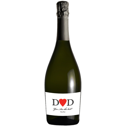 View Personalised Prosecco - Heart Dad Label And Chocolates Hamper number 1