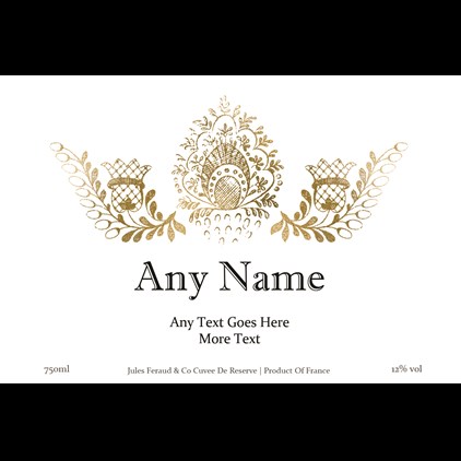 View Personalised Champagne - Gold Ornate Label number 1