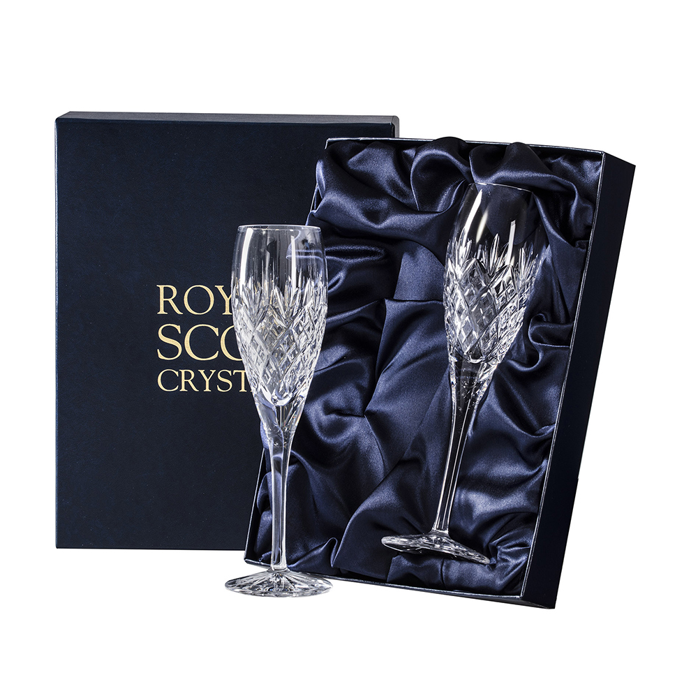 Buy And Send 2 Royal Scot Presentation Boxed Edinburgh Champagne Flutes  Gift Online