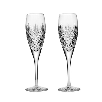 View Royal Scot Crystal - Edinburgh - 2 Champagne Flutes (Presentation Boxed) number 1