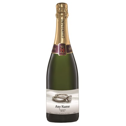View Personalised Champagne - Engagement Ring Label number 1