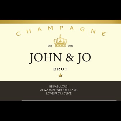 View Personalised Champagne - Gold Fabulous Label number 1