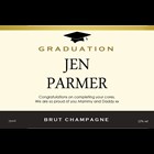 View Personalised Champagne - Graduation Label number 1