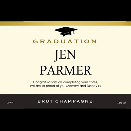 View Personalised Champagne - Graduation Label & Truffles, Wooden Box number 1