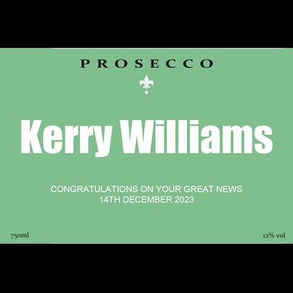 View Personalised Prosecco - Green Label And Chocolates Hamper number 1