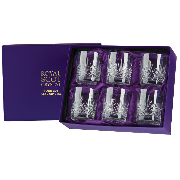 Buy And Send 6 Royal Scot Crystal Whisky Tumblers - Highland - PRESENTATION BOXED Gift Online