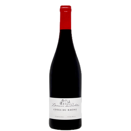 View Les Violettes Cotes du Rhone 75cl Red Wine In Luxury Box With Royal Scot Wine Glass number 1