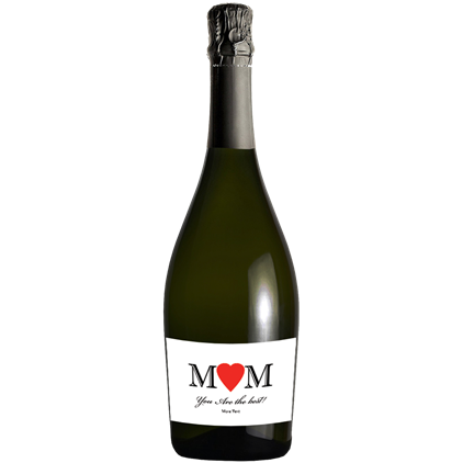 View Personalised Prosecco - Heart Mam Label And Chocolates Hamper number 1