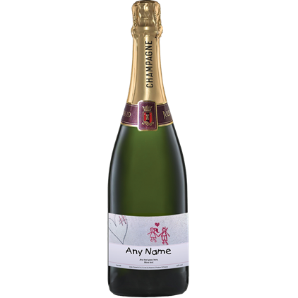 View Personalised Champagne - Wall Art Label & Truffles, Wooden Box number 1