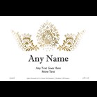 View Personalised Champagne - Gold Ornate Label And Flutes In Luxury Presentation Box number 1