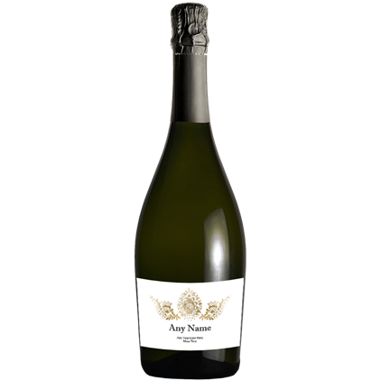 View Personalised Prosecco - Gold Ornate Label & Truffles, Wooden Box number 1
