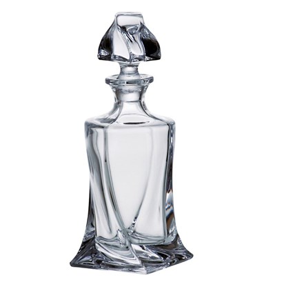 View Bohemia Quadro Crystal Decanter Set with 6 Matching Quadro Glasses number 1