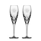 View Royal Scot Crystal - Queen's Platinum Jubilee - 2 Westminster Crystal Champagne Flutes Presentation Boxed number 1
