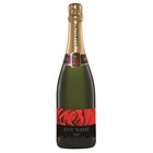 View Personalised Champagne - Red Rose Label number 1