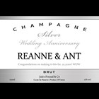 View Personalised Champagne - Silver Anniversary Label & Truffles, Wooden Box number 1