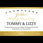 View Personalised Champagne - Golden Anniversary Label number 1