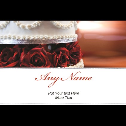 View Personalised Champagne - Wedding Cake Label number 1