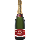 View Personalised Champagne - Xmas 2 Label & Truffles, Wooden Box number 1