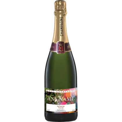 View Personalised Champagne - Xmas 1 Label & Truffles, Wooden Box number 1