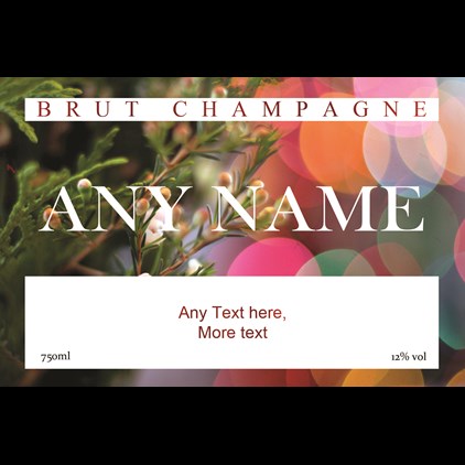 View Personalised Champagne - Xmas 1 Label number 1
