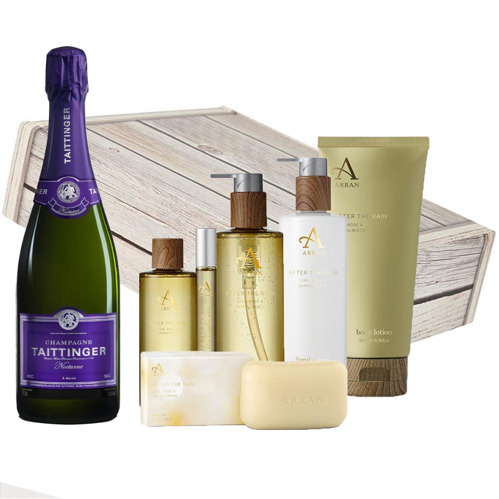 View After the Rain Aromatherapy Gift Box With Taittinger Nocturne Champagne 75cl After the Rain Aromatherapy Gift Box With Taittinger Nocturne Champagne 75cl