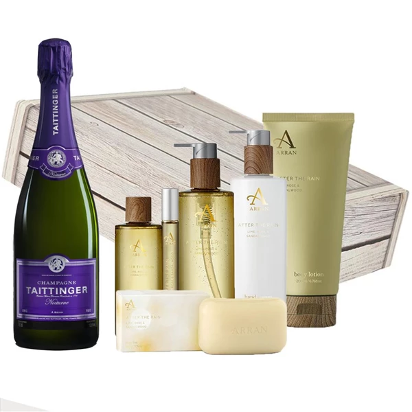 After the Rain Aromatherapy Gift Box With Taittinger Nocturne Champagne 75cl
