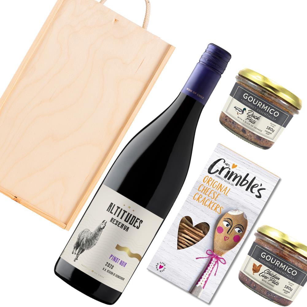 Altitudes Reserva Pinot Noir 75cl And Pate Gift Box
