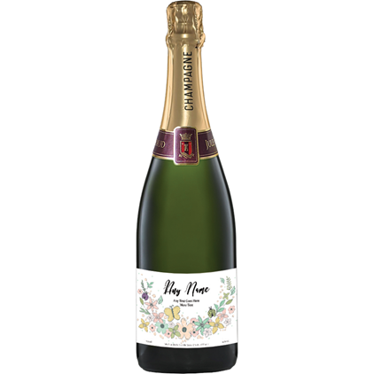 View Personalised Champagne - Art 1 Label And Chocolates Hamper number 1