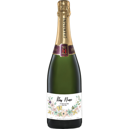 View Personalised Champagne - Art 1 Label And Chocolates Hamper number 1